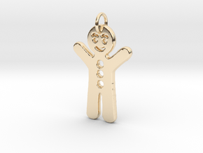 Gingerbread Man in 14K Yellow Gold