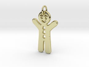 Gingerbread Man in 18k Gold Plated Brass