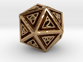 Dice: D20 in Polished Brass