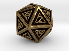 Dice: D20 in Polished Bronze