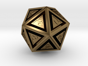 Dice: D20 in Polished Bronze
