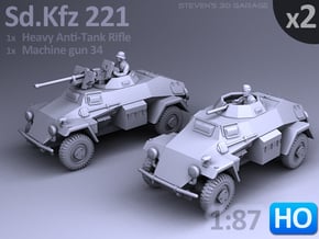 Sd.Kfz 221 (2 pack) HO in Smooth Fine Detail Plastic