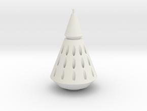 Rocket Nose Cone with Tip in White Natural Versatile Plastic