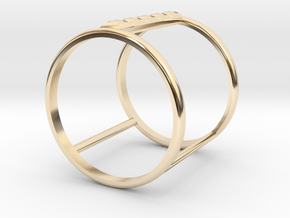 Model Double Ring B in 14K Yellow Gold