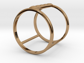Model Double Ring B in Polished Brass