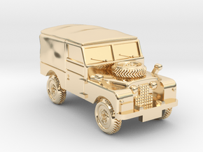TT Gauge - Four By Four Landrover in 14k Gold Plated Brass