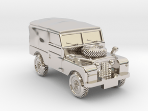 TT Gauge - Four By Four Landrover in Rhodium Plated Brass