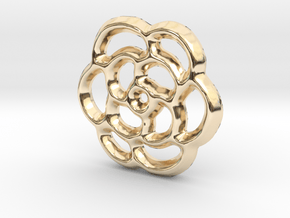 Camellia Charm - 11mm in 14K Yellow Gold