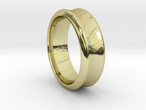Rail Ring in 18k Gold Plated Brass