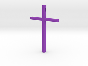 Cross in Purple Processed Versatile Plastic