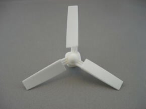 Chopstick Windmill - Western 3 blades in White Natural Versatile Plastic