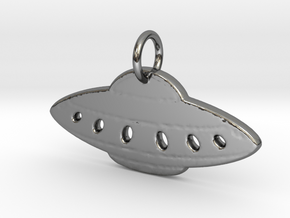 UFO in Fine Detail Polished Silver