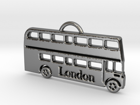 London Bus in Fine Detail Polished Silver