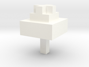 Minecraft Inspired Tree in White Processed Versatile Plastic