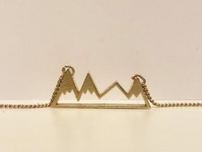 Quadruplet Peaks necklace in Natural Brass