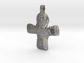 Crucifix Danish 10th century in Fine Detail Polished Silver