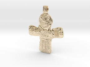 Crucifix Danish 10th century in 14k Gold Plated Brass