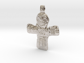 Crucifix Danish 10th century in Rhodium Plated Brass