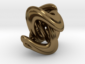 Quadratic Bead (2.5 cm) in Polished Bronze