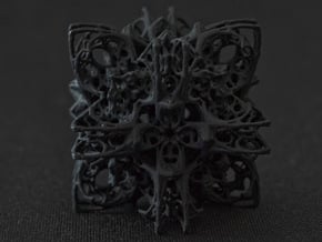 Cathedralis Cubicae Atomicus Fractalis Gothicus S in Black Natural Versatile Plastic
