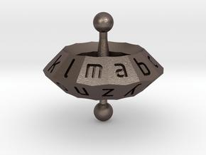Space alphabet in Polished Bronzed Silver Steel