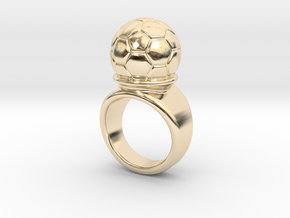 Soccer Ball Ring 15 - Italian Size 15 in 14K Yellow Gold