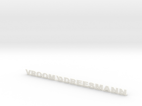 12 Cm  Vroom En Dreesmann 3d Print in White Processed Versatile Plastic