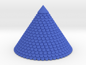 Roof with tiles 54mm hight  Diameter ~73mm in Blue Processed Versatile Plastic
