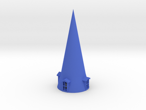 Roof 120mm hight & conical with 4 windows in Blue Processed Versatile Plastic