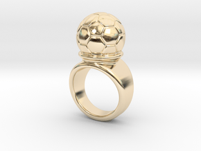 Soccer Ball Ring 23 - Italian Size 23 in 14K Yellow Gold