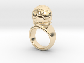 Soccer Ball Ring 25 - Italian Size 25 in 14K Yellow Gold