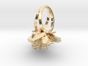 Double Cherry Blossom Ring in 14K Yellow Gold: 5.5 / 50.25