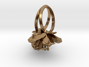 Double Cherry Blossom Ring in Natural Brass: 5.5 / 50.25