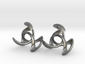 Trinity Earring Pair (3 cm) in Polished Silver