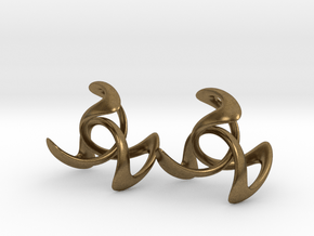 Trinity Earring Pair (3 cm) in Natural Bronze