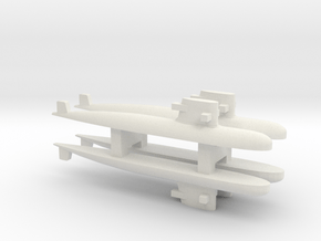 PLA[N] 039G Submarine x 4, 1/1800 in White Natural Versatile Plastic
