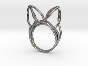 The Ears Ring / size 6US (16.5mm) in Fine Detail Polished Silver
