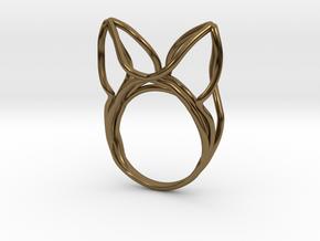 The Ears Ring / size 6US (16.5mm) in Polished Bronze