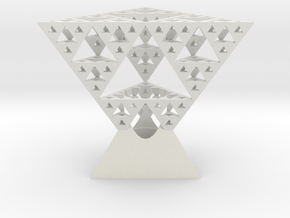 Sierpinski tetrix lamp shade in White Natural Versatile Plastic
