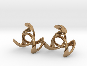 Trinity Earring Pair (3 cm) in Polished Brass