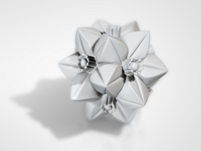 Escher Flower in White Natural Versatile Plastic