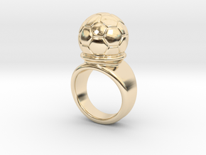 Soccer Ball Ring 30 - Italian Size 30 in 14K Yellow Gold
