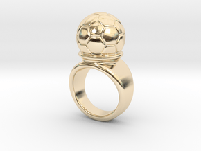 Soccer Ball Ring 31 - Italian Size 31 in 14K Yellow Gold
