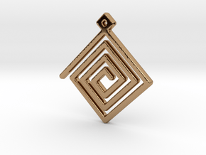Spiral Pendant in Polished Brass