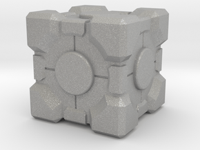 Weighted Portal Cube - Flat - 1" (100% Accurate) in Aluminum