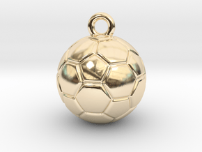Soccer Ball Earring in 14K Yellow Gold