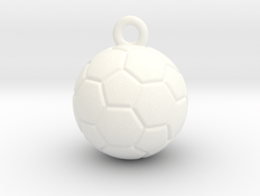 Soccer Ball Earring in White Processed Versatile Plastic
