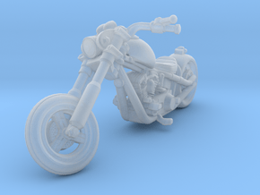 Harley Motorcycle Chopper 28mm miniature in Tan Fine Detail Plastic