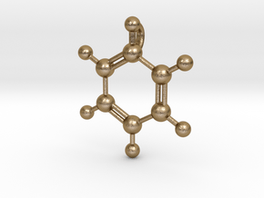 Benzene Pendant in Polished Gold Steel
