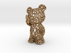Phoneholic Bear - Pendant in Polished Brass